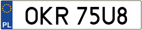 Trailer License Plate